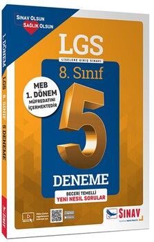 Sınav Yayınları 8. Sınıf 1. Dönem LGS Çözümlü 5 Deneme
