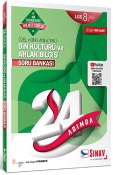 Sınav Yayınları 8. Sınıf LGS 24 Adımda Din Kültürü ve Ahlak Bilgisi Özel Konu Anlatımlı Soru Bankası