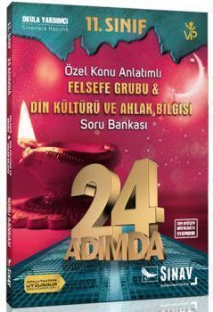  Sınav Yayınları 11. Sınıf Felsefe Grubu Din Kültürü ve Ahlak Bilgisi 24 Adımda Özel Konu Anlatımlı Soru Bankası