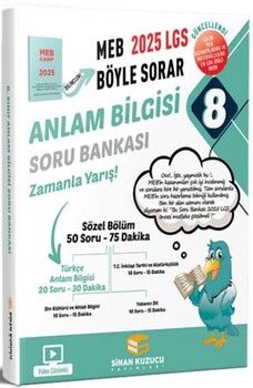 Sinan Kuzucu 2025 8. Sınıf LGS Anlam Bilgisi Soru Bankası