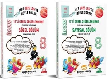 Sinan Kuzucu 2025 8. Sınıf LGS İlk Doz Sayısal Sözel 12 li Genel Değerlendirme Sınav Seti