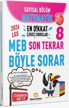 Sinan Kuzucu 2026 8. Sınıf Matematik Sayısal Bölüm Son Tekrar Soru Bankası