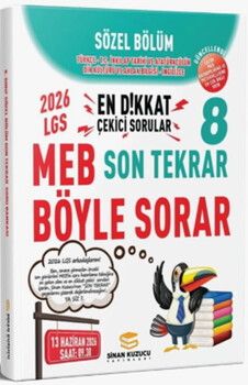 Sinan Kuzucu 2026 8. Sınıf Sözel Bölüm Son Tekrar Soru Bankası