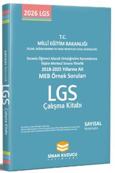 Sinan Kuzucu 8. Sınıf LGS Matematik MEB Örnek Soruları Çalışma Kitabı