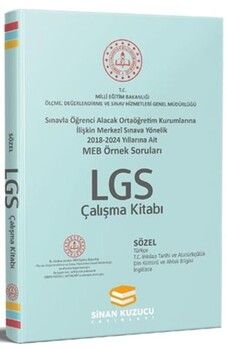 Sinan Kuzucu LGS MEB Örnek Soruları Çalışma Kitabı