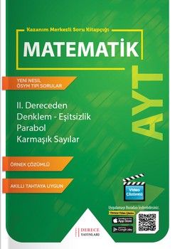 Sonuç Derece Yayınları AYT II.Dereceden Denklem Eşitsizlik Parabol Karmaşık Sayılar