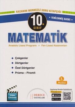 Sonuç Derece Yayınları 10. Sınıf Çokgenler Dörtgenler Özel Dörtgenler Prizma ve Piramit Soru Kitapçığı