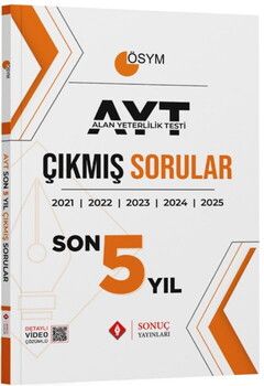 Sonuç Yayınları AYT Son 5 Yıl Çıkmış Sorular
