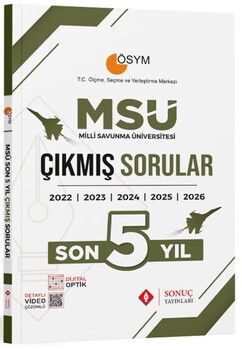 Sonuç Yayınları MSÜ Son 5 Yıl Çıkmış Sorular