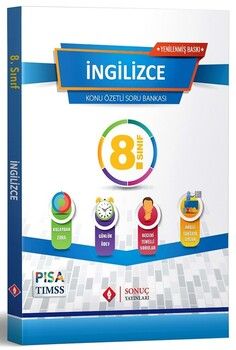 Sonuç Yayınları 8. Sınıf İngilizce Konu Özetli Soru Bankası Yenilenmiş Baskı