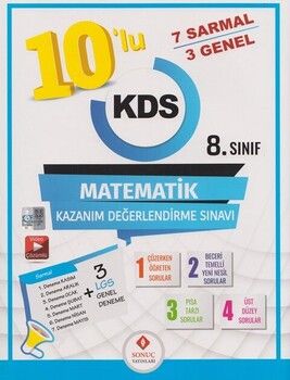 Sonuç Yayınları 8. Sınıf Matematik 10 lu Kazanım Değerlendirme Sınavı