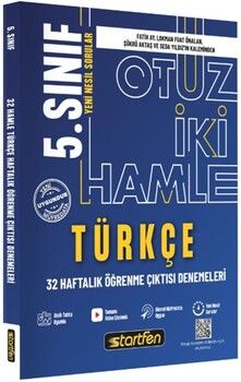 Startfen Yayınları 5. Sınıf Türkçe 32 Hamle Kazanım Denemeleri