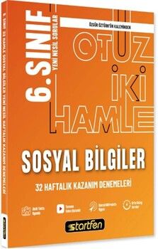Startfen Yayınları 6. Sınıf Sosyal Bilgiler 32 Hamle Kazanım Denemeleri