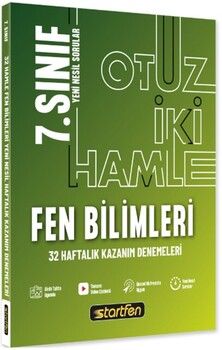 Startfen Yayınları 7. Sınıf Fen Bilimleri 32 Hamle Kazanım Denemeleri