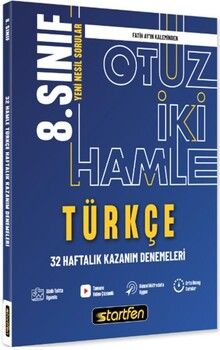  Startfen Yayınları 8. Sınıf Türkçe 32 Hamle Kazanım Denemeleri