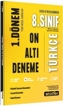 Startfen Yayınları 8. Sınıf Türkçe 1. Dönem 16 lı Denemeleri
