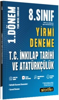 Startfen Yayınları 8. Sınıf T.C. İnkılap Tarihi ve Atatürkçülük 1. Dönem 20 li Denemeler