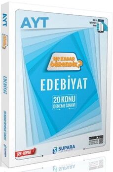 Supara Yayınları AYT Edebiyat Ne Kadar Öğrendik Konu Denemeleri