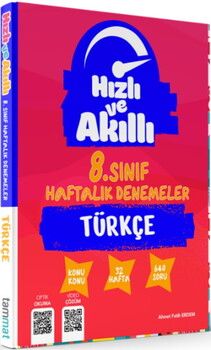 Tammat Yayıncılık 8. Sınıf Türkçe Haftalık Denemeler