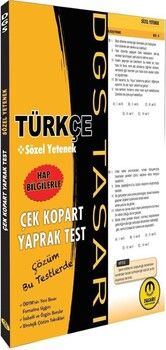 Tasarı Yayınları DGS Türkçe Sözel Yetenek Yaprak Test Çek Kopart