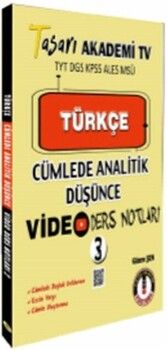 Tasarı Yayınları DGS Türkçe Cümlede Analitik Düşünce Video Ders Notları 3