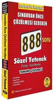 Tasarı Yayınları DGS ALES TYT KPSS MSÜ Sözel Yetenek 888 Soru Bankası Tamamı Çözümlü