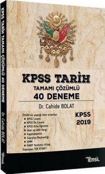 Temsil Kitap Yayınları KPSS Tarih 40 Deneme Tamamı Çözümlü