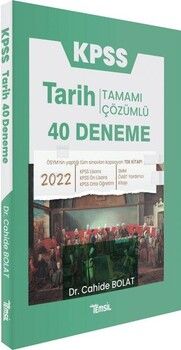 Temsil Kitap Yayınları 2022 KPSS Tarih 40 Deneme Çözümlü