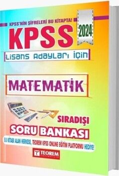 Teorem Yayıncılık 2024 KPSS Matematik Sıradışı Soru Bankası