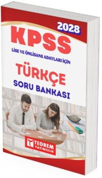 Teorem Yayınları 2028 KPSS Lise Önlisans Türkçe Soru Bankası