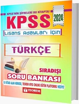 Teorem Yayınları 2024 KPSS Türkçe Sıradışı Soru Bankası