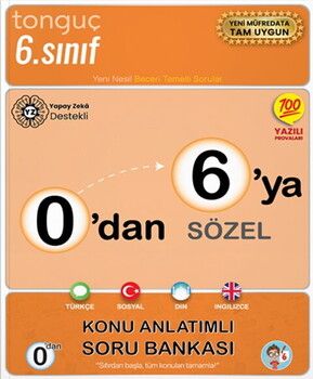Tonguç Akademi 0 dan 6 ya Sözel Konu Anlatımlı Soru Bankası