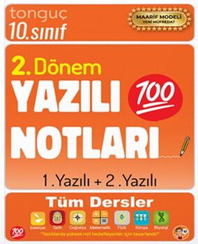 Tonguç Akademi 10. Sınıf Yazılı Notları 2. Dönem 1 ve 2. Yazılı