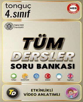 Tonguç Akademi 4. Sınıf Tüm Dersler Video Anlatımlı Etkinlikli Soru Bankası