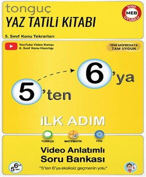 Tonguç Akademi 5 ten 6 ya İlk Adım Yaz Tatili Kitabı