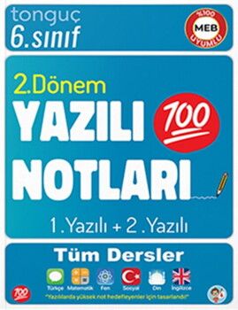 Tonguç Akademi 6. Sınıf Yazılı Notları 2. Dönem 1 ve 2. Yazılı