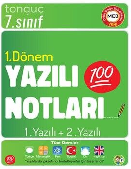 Tonguç Akademi 7. Sınıf Yazılı Notları 1. Dönem 1 ve 2. Yazılı