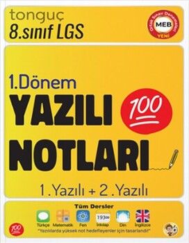 Tonguç Akademi 8. Sınıf Yazılı Notları 1. Dönem 1 ve 2. Yazılı