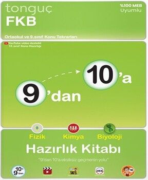 Tonguç Akademi 9 dan 10 a Fizik Kimya Biyoloji Hazırlık Kitabı