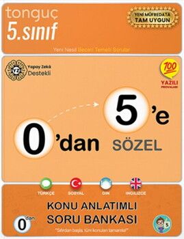 Tonguç Akademi 0 dan 5 e Sözel Konu Anlatımlı Soru Bankası
