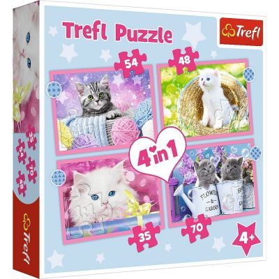 Trefl Çoçuk Fun Cats / Trefl 4 In 1 Puzzle
