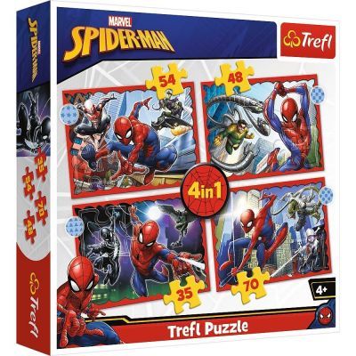 Trefl ÇoçukThe Heroıc Spıder-Man / Dısney Marvel Spıderman 4 In 1 Puzzle