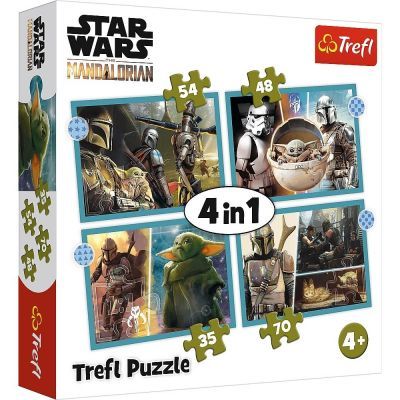 Trefl ÇoçukThe Mandalorıan / Lucasfılm Star Wars The Mandalorıan 4 In 1 Puzzle