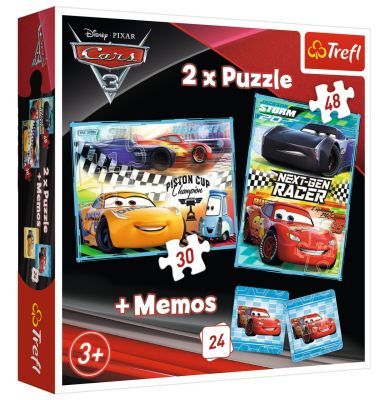 Trefl Puzzle Cars Next-Gen 2'li 30+48 Parça Yapboz 1 Memory Oyun