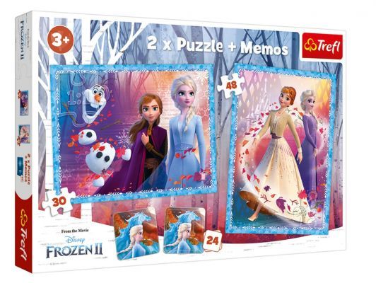 Trefl Puzzle Frozen II A Mysterious Land 2'li 30+48 Parça Yapboz 1 Memory Oyun