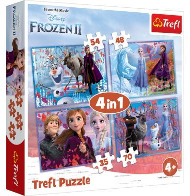 Trefl Puzzle Frozen II Journey Into The Unknown 4'lü 35+48+54+70 Parça Yapboz