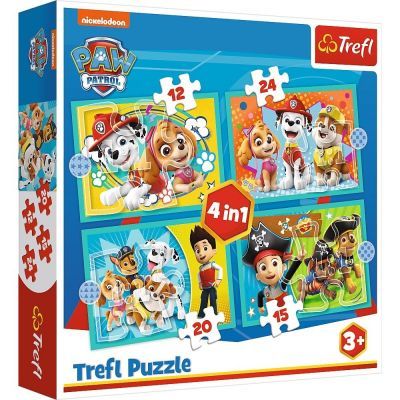 Trefl Puzzle Happy Paw Patrol Team / Vıacom Paw Patrol 4'lü 35+48+54+70 Parça Yapboz