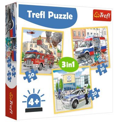 Trefl Puzzle Intervention 3'lü 20+36+50 Parça Yapboz