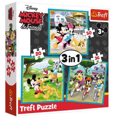 Trefl Puzzle Mickey Mouse With Friends 3'lü 20+36+50 Parça Yapboz