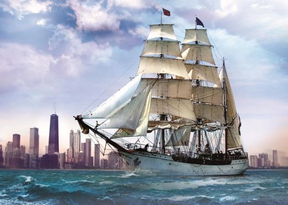Trefl Puzzle Sailing Against Chicago 500 Parça